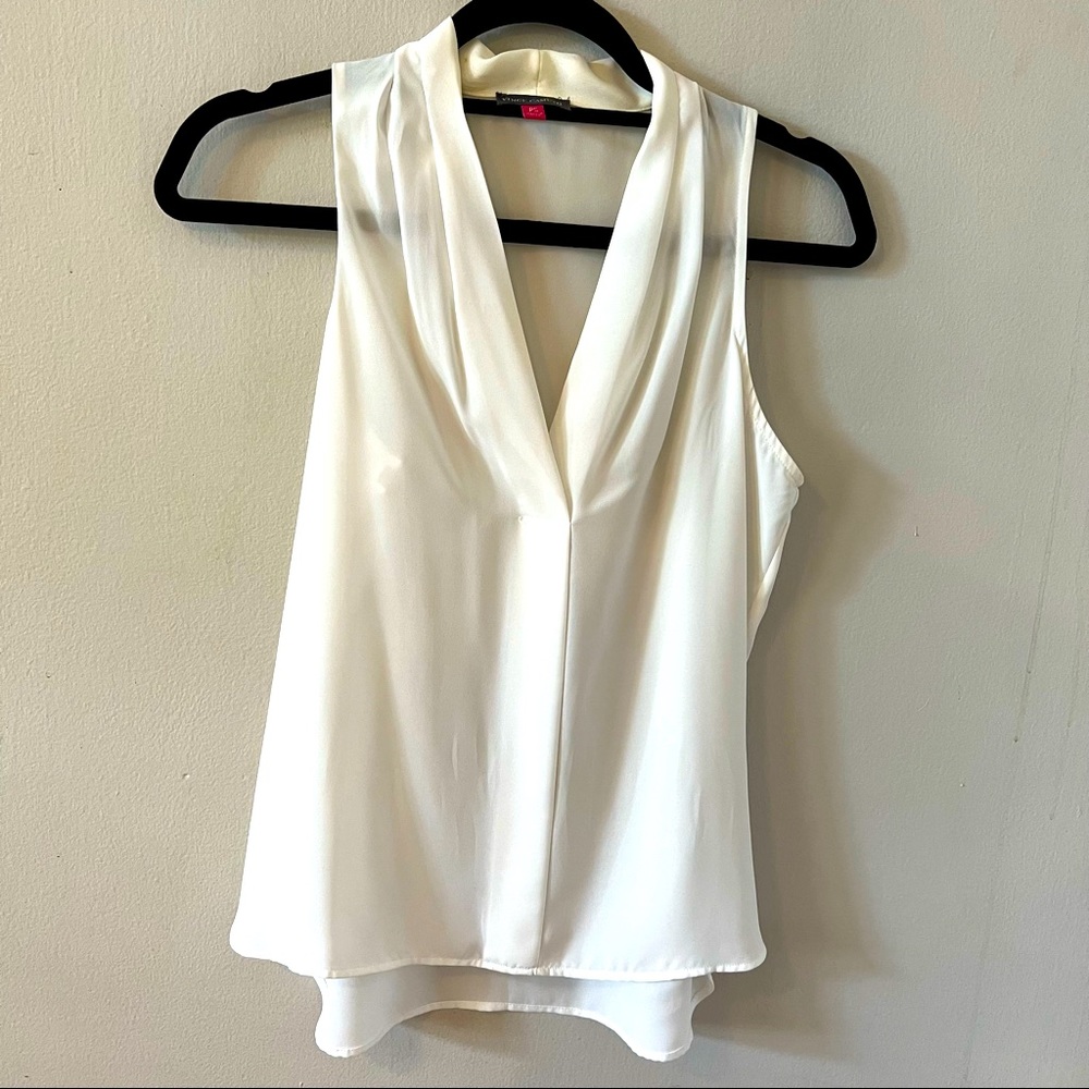 Vince Camuto V Neck Blouse - Petite - Picture 1 of 6